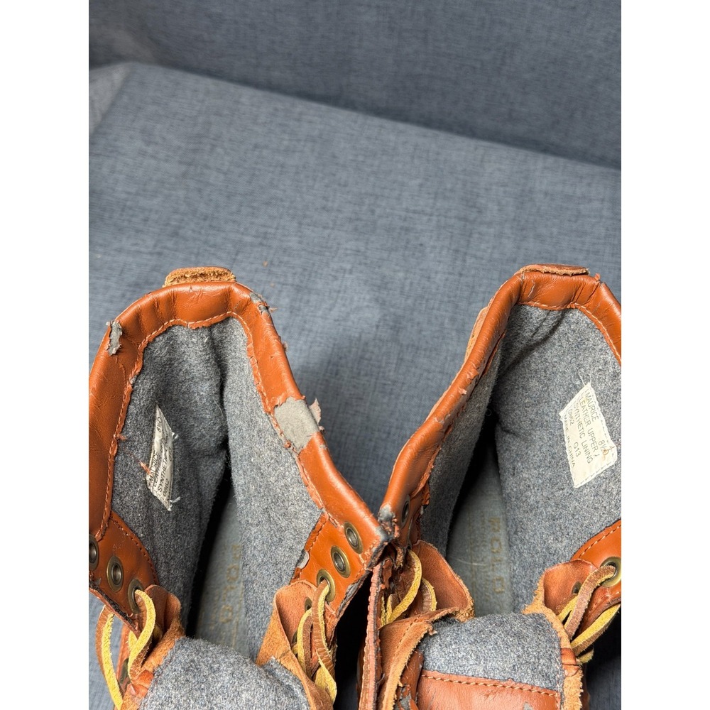 Polo Ralph Lauren Maurice Leather Buckle Boots Mens 8.5D Brown Combat Distressed - Picture 13 of 16